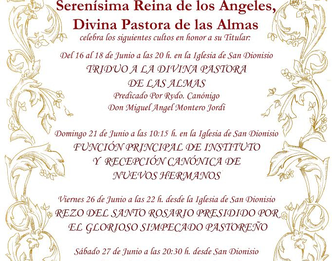 Triduo en honor a la Divina Pastora en San Dionisio