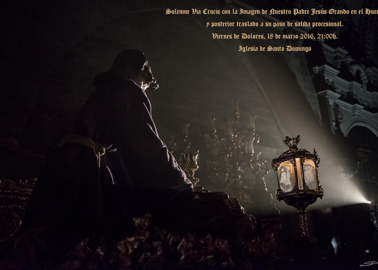 El Señor de la Oración en el Huerto preside el Vía Crucis por el interior de Santo Domingo