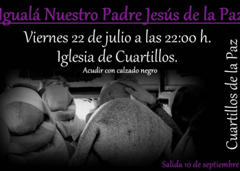 Anunciada la «igualá» para la salida extraordinaria del Señor de la Paz de Cuartillos