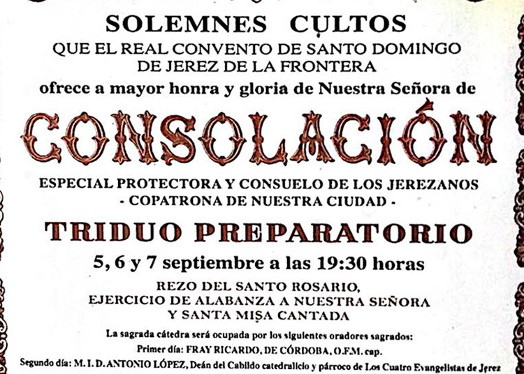 Triduo en honor a Nuestra señora de la Consolación