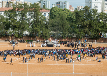 La Vera Cruz prepara la procesion del Beato Guillermo José Chaminade