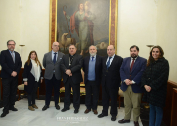 El Obispo recibe al Pregonero de la Semana Santa de Jerez 2017
