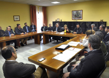 La Alcaldesa recibe a los Hermanos Mayores de las Hermandades de Vísperas, Domingo de Ramos y Lunes Santo