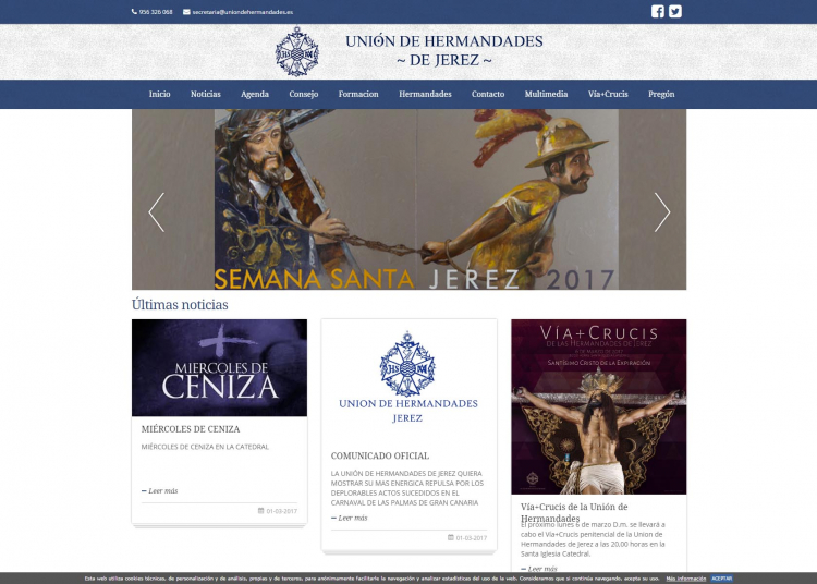 La Unión de Hermandades estrena página web