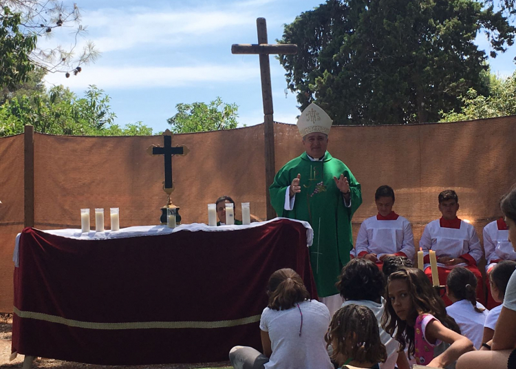 El Obispo presidió la eucaristía del campamento que los jóvenes cofrades jerezanos