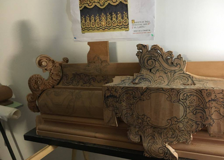 Avanza a buen ritmo la talla del paso de la Virgen de Loreto