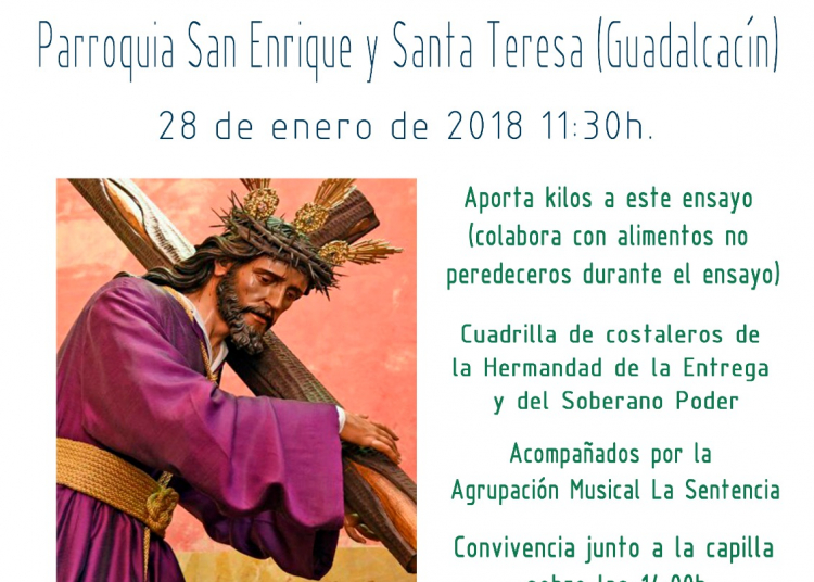 Ensayo solidario de las cuadrillas de la Entrega y el Soberano Poder