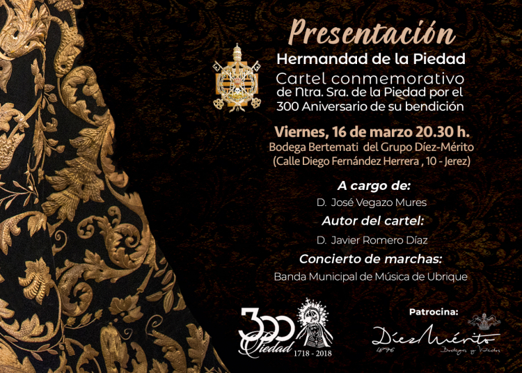 Hoy se presenta el Cartel Conmemorativo del 300 Aniversario de la Bendición de la Virgen de la Piedad