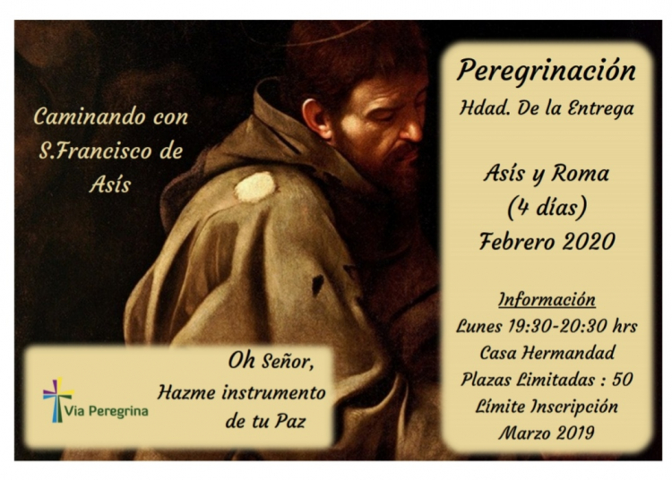 La Entrega prepara una peregrinación a Asís