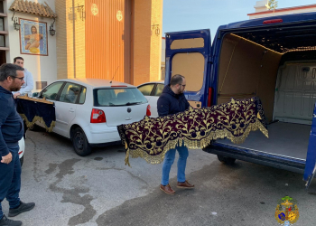 Empiezan a tomar forma las nuevas bambalinas del palio de la Concepción Coronada