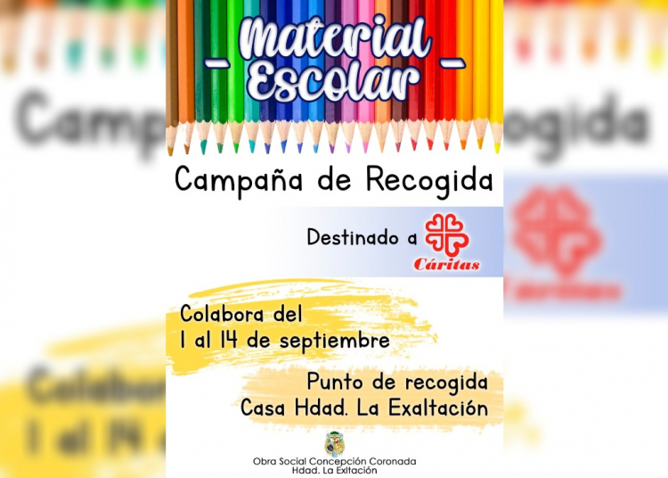La Exaltación pone en marcha una campaña de recogida de material escolar