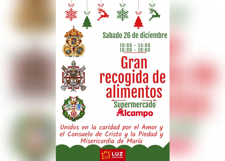 El Transporte, el Amor y la Piedad organizan una recogida de alimentos este próximo sábado