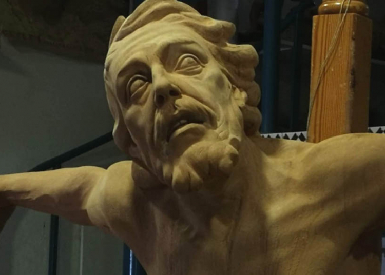 El Perdón muestra las primeras imágenes de la talla de San Dimas
