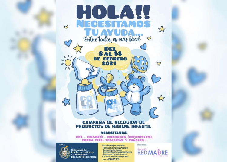La Hermandad del Carmen inicia una campaña de recogida de productos de higiene infantil