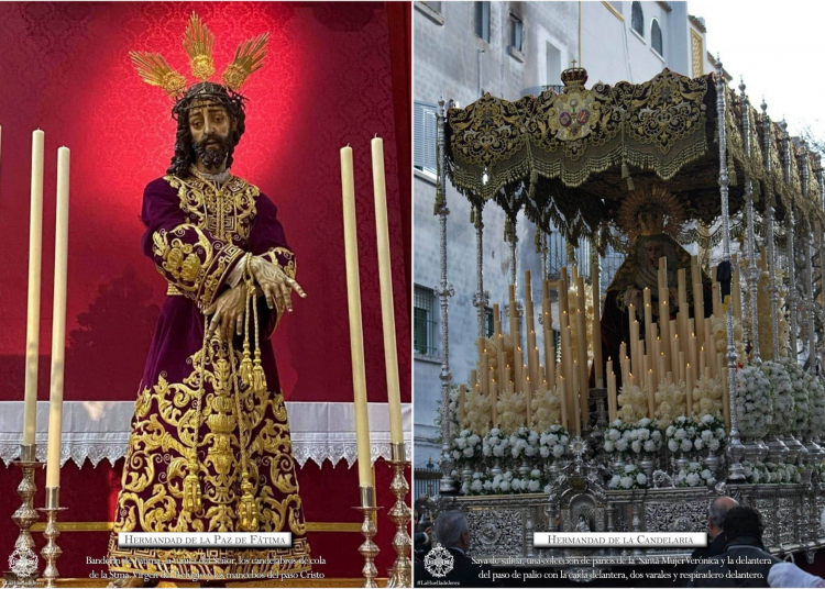 Las hermandades de la Paz de Fátima y la Candelaria estarán presentes en la exposición de la Semana Santa