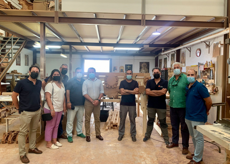 Avanza a buen ritmo la talla del paso de la Custodia de Minerva