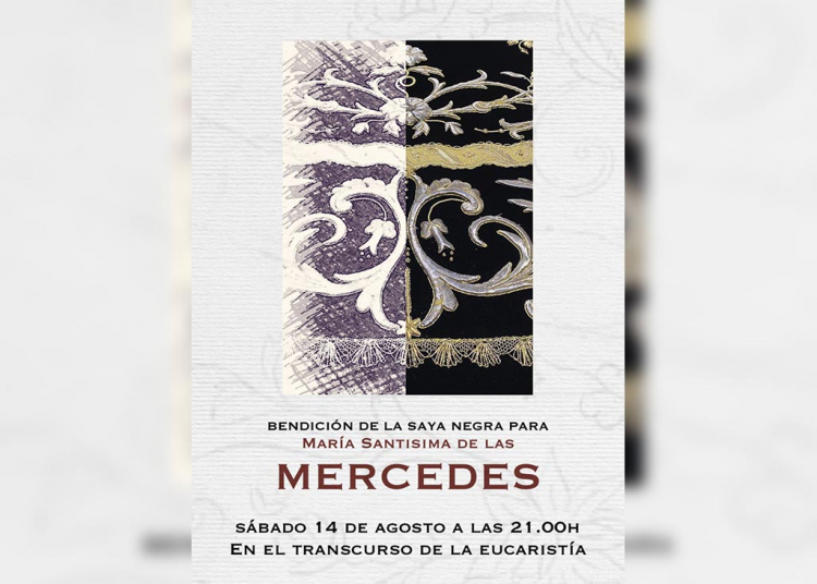 Hoy será bendecida la nueva saya de la Virgen de las Mercedes