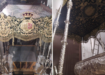 Empieza el montaje del palio de la Esperanza de la Yedra cara a las salidas del mes de diciembre