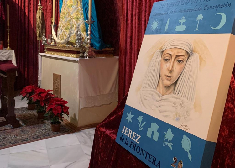 Gonzalo Borrego firma el cartel «Juventud Cofrade» de la Hermandad de la Redención