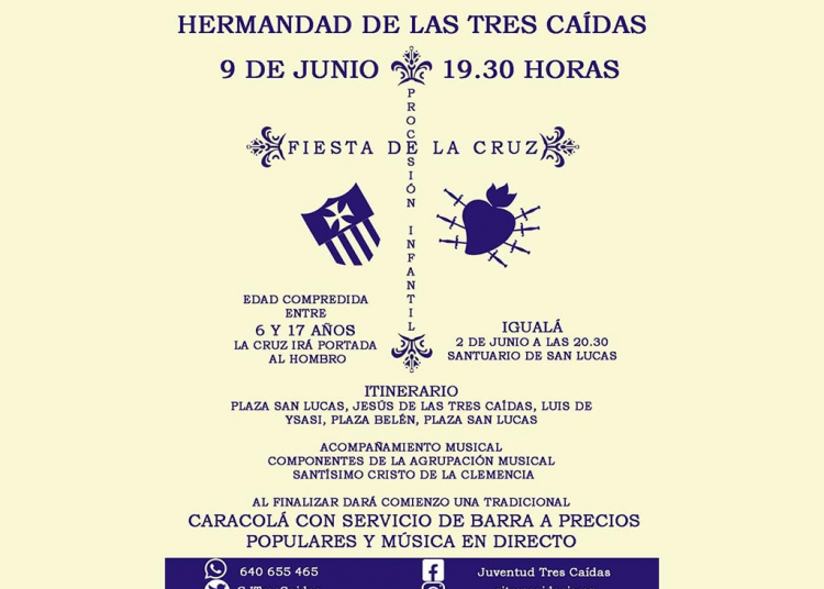 Las Tres Caídas organiza la Fiesta de la Cruz