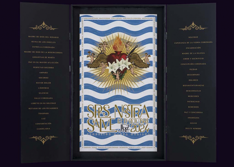 Jaime Sánchez firma el cartel anunciador de la Procesión Magna Mariana