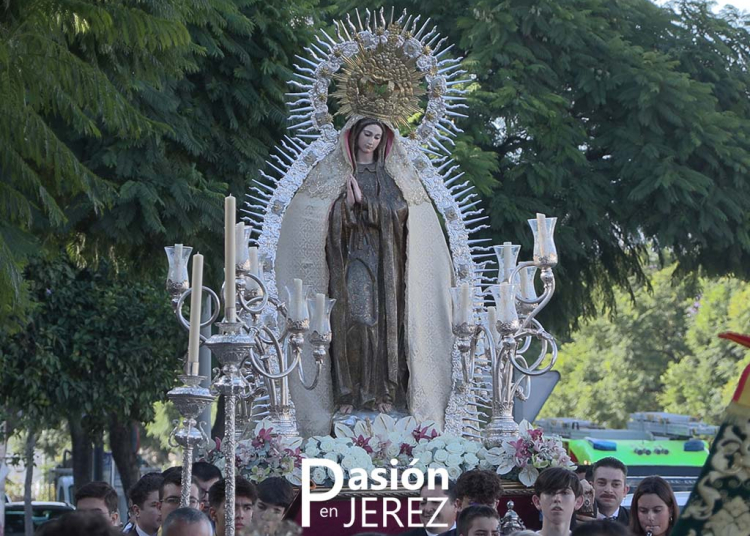 La Virgen de Fátima regresa hoy tras la colocación de la primera piedra de la Parroquia del Rocío