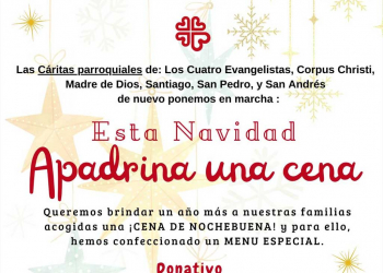 Cáritas Parroquiales invita a ‘Apadrina una Cena’ para Nochebuena