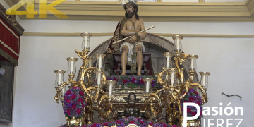 El Cristo de la Coronación de Espinas entronizado para presidir el Vía Crucis de las Hermandades de Jerez 2025