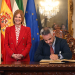David Puerto Román, recibido en el Ayuntamiento como pregonero de la Semana Santa 2025