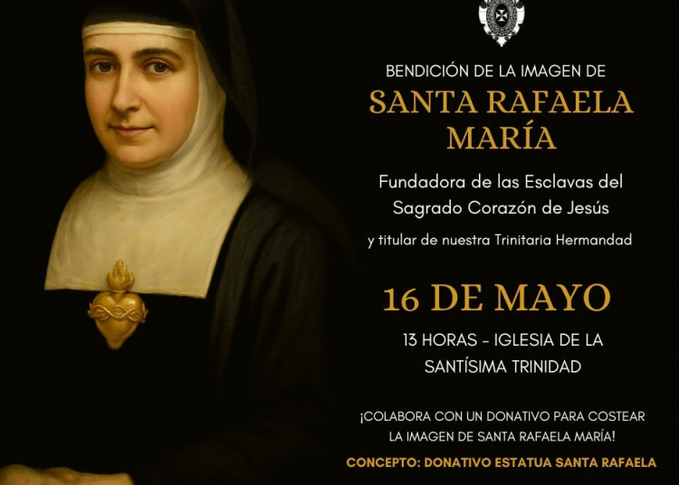 Bendición de la imagen de Santa Rafaela María en la Iglesia de la Santísima Trinidad